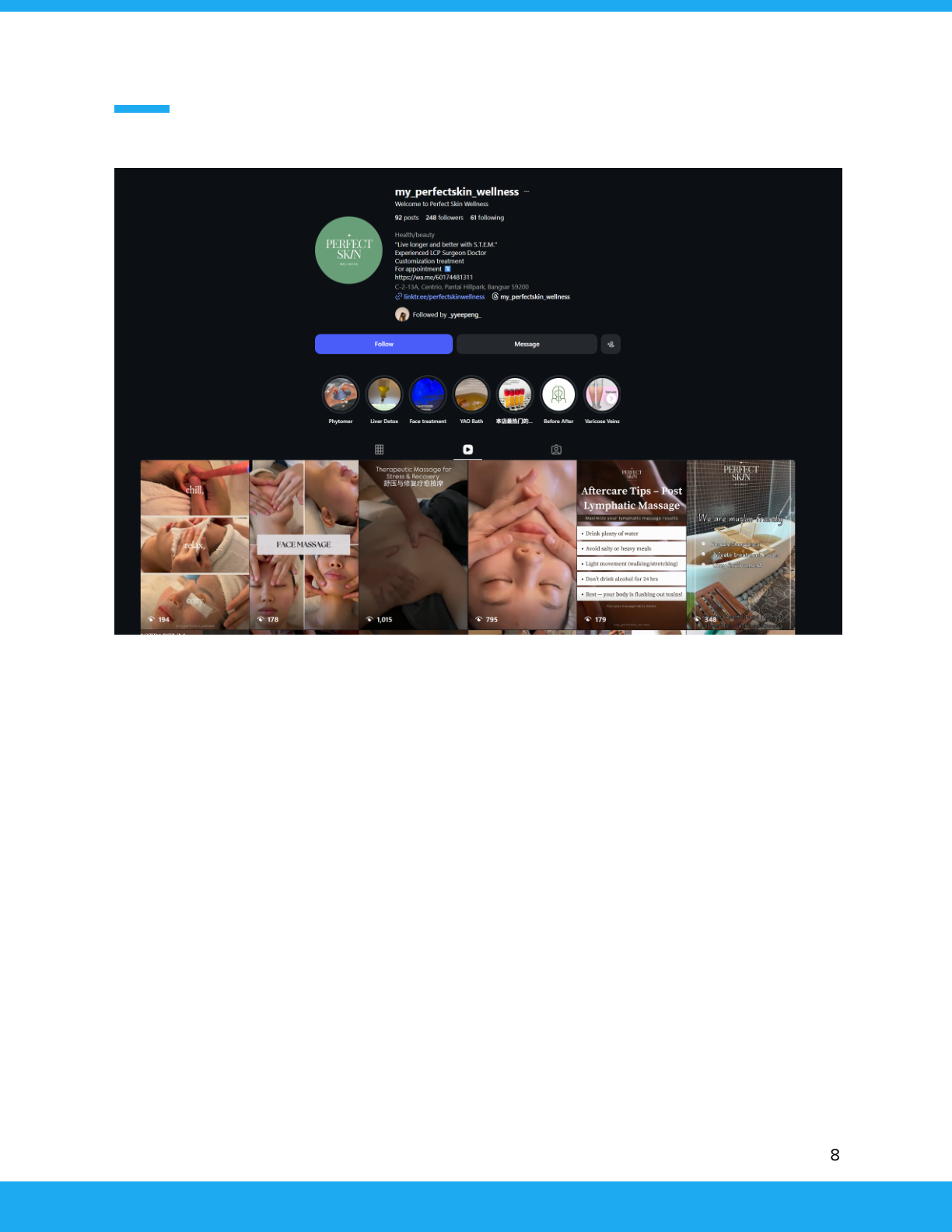 Perfect Skin Wellness Instagram content